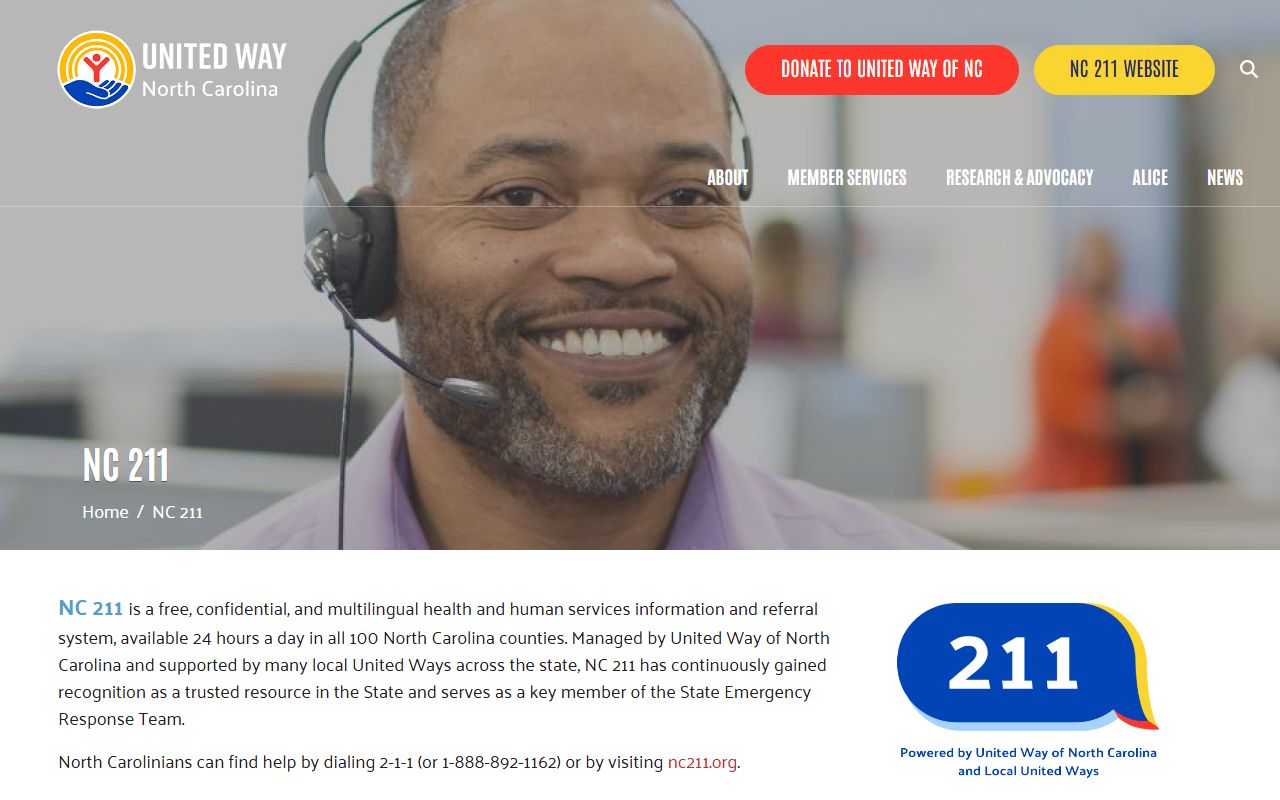Apex phone directory NC 211 community services page